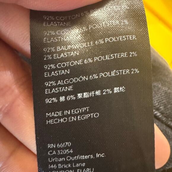 We The Free Jayde Flare Jeans High Waisted Stretch Black Size 35 - Picture 11 of 11